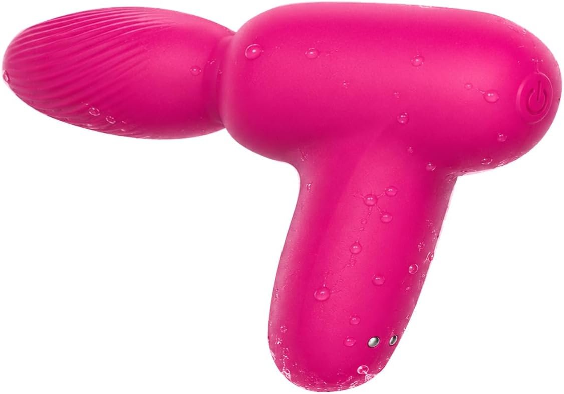 Small Massager Portable Waterproof Cordless Handheld Massager, 12 Modes Rechargeable Massagers for Body, Back, Foot,Muscle Relaxation Tool (Rose)