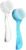 2 Pcs Face Brushes for Cleansing Set Small Manual Exfoliating Brushes for Cleaning Face Spa & Makeup Removal Charcoal Infused Scrubbing Brushes Ideal for Exfoliation & Skincare Blue Clear