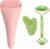 AECW 3-in-1 Natural Jade Roller and Gua Sha Set for Face and Eye Ice Roller Facial Cooling Massage Roller