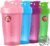 [ 4 Pack 400 ml | 12 oz Protein Shaker Bottles for Protein Mixes, 4 x Whisk Ball | Shaker Cups for Protein Shakes | BPA Free, 100% Leak Proof | Protein Shake Bottle (C) Pink/Blue/Purple/Green