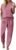 Ekouaer Womens Pajama Sets Short Sleeve Pj Top With Jogger Pants 100% Cotton Pajamas 2 Piece Lounge Set with Pocket
