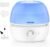 BOXING 3L Top Fill Humidifiers for Bedroom Baby, 20dB Quiet Air Humidifier for Large Room & Indoor Plants with Optional Night Light, Cool Mist Diffuser for Home, Essential Oil Tray, BPA-Free,White,30H