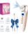 Blackhead Remover Pore Vacuum, Pore Cleaner for Face with 5 Attachments & 3 Suction Levels, USB Rechargeable Facial Blackhead Extractor Tool (Gold)