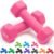 Portzon Weights Dumbbells 10 Colors Options Compatible with Set of 2 Neoprene Dumbbells Set,1-15 LB, Anti-Slip, Anti-roll, Hex Shape for Shoulder,Neck, and Hand Training for Seniors