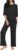 Ekouaer Womens Lounge Sets 2 Piece Pajamas Sets 3/4 Sleeve Tops and Long Pants Soft Pjs Loungewear with Pockets