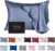 Mulberry Silk Pillowcase for Hair and Skin,Cooling Silk Pillow Case with Hidden Zipper,Allergen Proof Dual Sides Soft Breathable Smooth Silk Pillow Cover for Women (Grayish Blue, Toddler)
