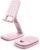 Lamicall Pink Phone Holder, Desk Accessories – Rose Gold Pink Office Cell Phone Holder, Desktop, Office Desks Accessories, Desk iPhone Decor Gifts for Women, for Mothers Day, 4-8” Phone