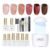 GAOY Gel Nail Polish Kit with UV Light for Beginners, 6 Colors Sheer Nude Red Pink Brown, Gel Polish Kit with Top and Base Coat for Salon and Nail Art DIY at Home, Rose Garden