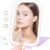 Travel Makeup Mirror, Portable Mirror with 3 Adjustable Light Settings, USB-Rechargeable Vanity Mirror with Lights, Gift for Women and Girls (Purple)