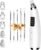 Rechargeable Blackhead Vacuum Pore Cleaner – 5 Attachments & 3 Suction Levels for Deep Facial Cleansing, USB-Powered Blackhead Remover for Women and Men (White)