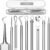 5PCS Blackhead Remover Comedone Extractor, Curved Blackhead Tweezers Kit, Professional Stainless Pimple Acne Blemish Removal Tools Kit for Manual