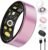 Smart Ring For Women Men, Health Tracker with Heart Rate/Blood Oxygen/Blood Pressure/Sleep Monitoring/Step Counting, IP68 Waterproof Fitness ring, No App Fees for iPhone & Android (Lavender Pink, 6#)