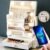 Vanity Mirror with Lights with Drawer,USB Charging Port, Hollywood Makeup Mirror with 9 Dimmable Bulbs,3 Color Lighting Modes, Detachable 5X Magnification, Smart Touch Control Gifts for Women