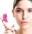 Mini Ring Face & Eye Massager – Mini Finger Vibration Tool for Facial Skincare – Waterproof Portable Rechargeable Handheld Powerful Micro-Vibration Massage for Eye Jaw & Body (Rose Red)