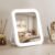Rechargeable Vanity Mirror with Lights, 10″×8″ Makeup Mirror with Lights, 1500mAH Battery, Smart Touch with 3-Color Lighting, Dimmable, HD Desk Mirror, Women Gift, Travel Essentials (White)