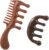 Vin Beauty 2 Pcs Wooden Scalp Massager Comb, Wood Scalp Massager 2 in 1 Wide Fine Tooth with Handle for Hair Growth for Curls Women Men Detangles Long Thick Wet Dry Head Anti-Static Care Relief