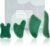 Rena Chris Guasha Massage Tool, 4 pcs Gua Sha Facial Tool, Guasha Board for SPA Acupuncture Therapy Trigger Point Treatment, Gua Sha Scraping Massage Tool (Green)