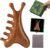 4-in-1 Sandalwood Gua Sha Tool – Valentines Day Gifts for Women, Mom, Wife, Girlfriend | Wooden Scalp & Face Massager for Lymphatic Drainage, Stress Relief | in Floral Gift Box
