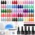 Beetles Gel Nail Polish Kit with U V Light -54 Pcs Gel Nail Kit Four Seasons Glow 32 Colors Set with Base Matte & Glossy Top Coat Soak Off Home Salon Nails DIY Manicure Gifts for Women Teen Girls