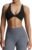 Aoxjox Women’s Workout Sports Bras Fitness Metamorph Sienna Twist Bra Yoga Crop Tank