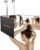 JUSRON 360 Viewing Angle Self Hair Cutting Mirror, Clear Anti-Fog HD Glass, USB Rechargeable, Easy to Use, Height Adjustable, Portable, Good Choice for Gifts