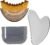 Stainless Steel Gua Sha Tool & Lymphatic Drainage Face Brush Set, TWPER Facial Massage Kit for Jawline Sculpting Puffiness Lifting Relaxation, Contour Face Brush with Storage Case