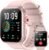 Smart Watch for Men Women, 1000mAh Battery 100-Day Standby Time, 1.85″ HD Screen Fitness Tracker, 110+ Sport Modes, IP68 Waterproof, Heart Rate/Sleep Monitor, Fitness Watch for Android/iOS (Pink)