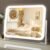ROLOVE Lighted Makeup Mirror, 17″x13″ Vanity Mirror with Lights, 10X Magnification, Gifts for Women, 3 Color Lighting Modes, Smart Touch Control, 360° Rotation for Bedroom or Tabletop (White)