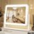 ROLOVE Vanity Mirror with Lights, 14″×12″ LED Makeup Mirror, Lighted Makeup Mirror with Lights, Smart Touch Control 3 Colors Dimmable, Lighted Up Mirror for Makeup Desk, Bedroom, Women Gift