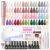 PEACECOLOR Gel Nail Polish Kit with U V light and Drill – 39Pcs Gel Nail Kit 22 Colors All Season Gel Polish Set with Base Matte Glossy Glitter Top Coat Soak Off Manicure Set Women Teens Girl Gifts