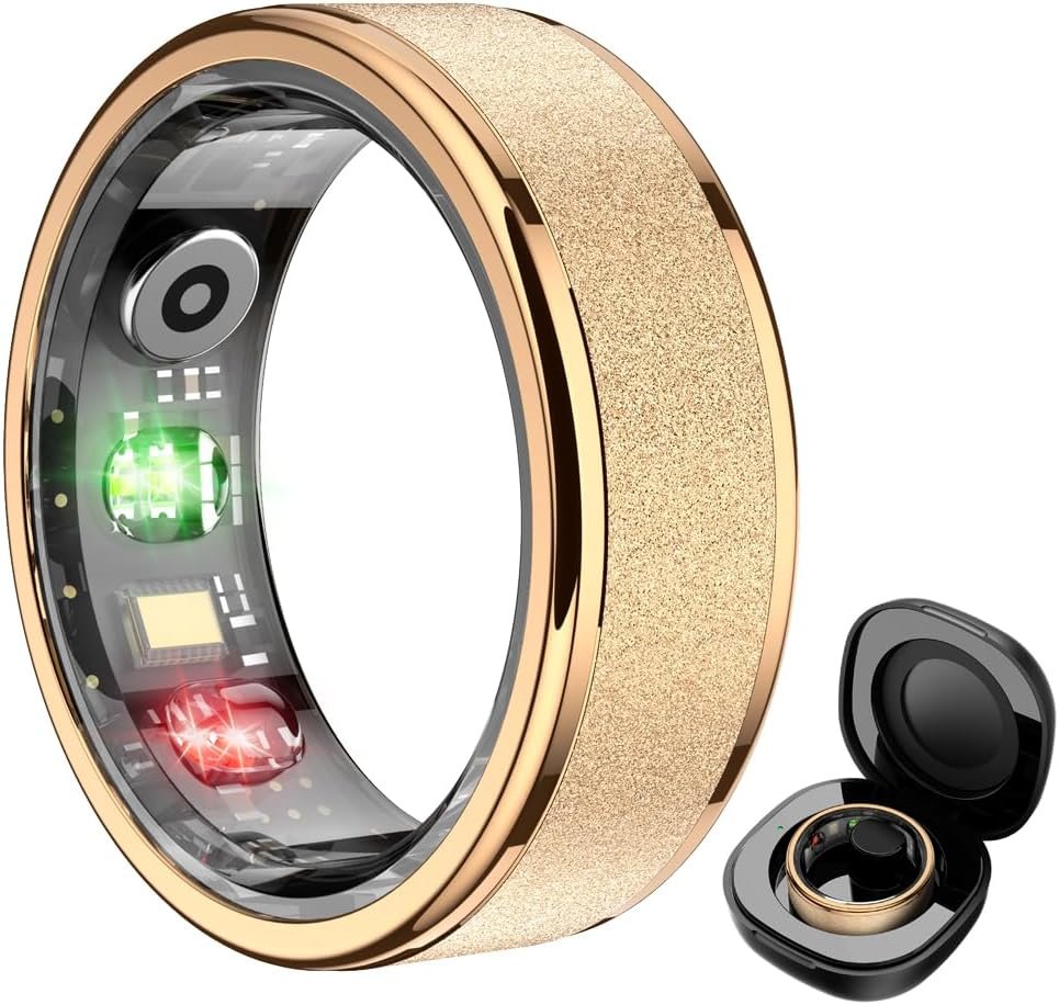 COLMI R10 Smart Ring, Smart Health Ring for Women, Features Heart Rate, Blood Oxygen, Sleep Monitoring, Pedometer, and Fitness Tracker, No Subscription Fee. (Rose Gold, 9#)