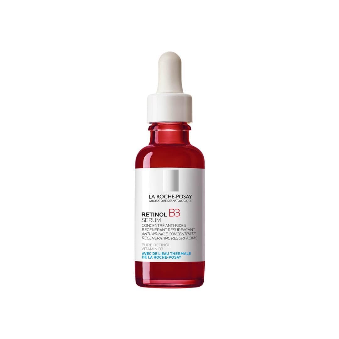 La Roche-Posay Pure Retinol Face Serum with Niacinamide (Vitamin B3) & Hyaluronic Acid | Gentle Anti-Aging Retinol Serum for Fine Lines & Wrinkles | Dermatologist Tested for Sensitive Skin, 1.0 fl oz