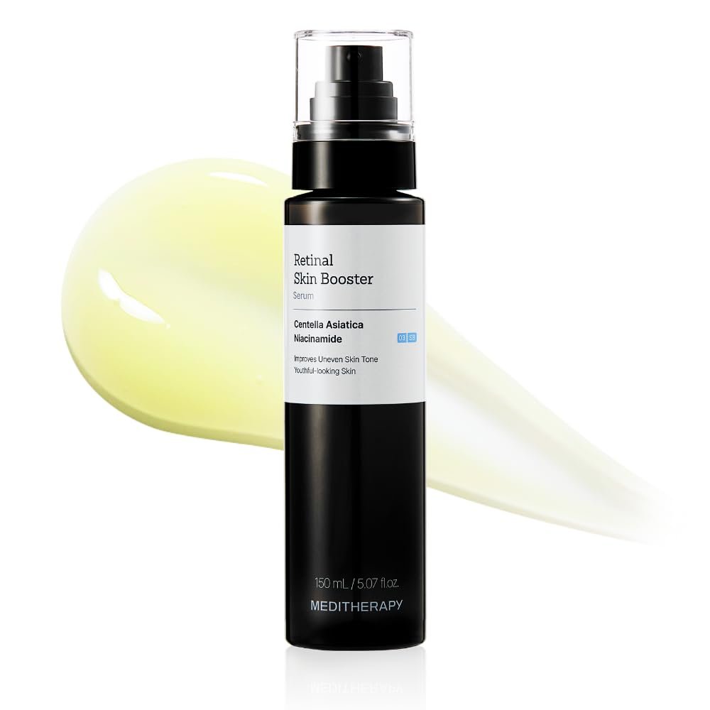MEDITHERAPY Retinal Skin Booster Serum | Retinaldehyde, Niacinamide Anti-Aging Serum – K-Beauty Facial Serum for Fine Lines, Firming & Radiance | Hydrating Face Serum All Skin Types, 5.07 fl oz