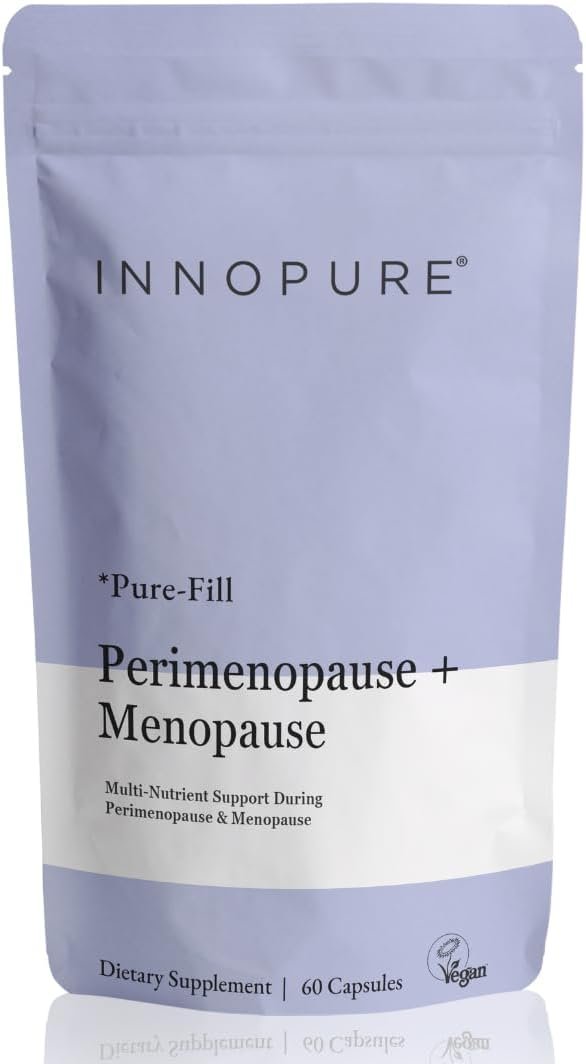 INNOPURE Perimenopause & Menopause Complex for Women (2 Month Supply) Red Clover, Wild Yam, Maca, Sage and Vitamins Including B6 for Hormone Regulation, Clean Label (Pure-Fill) 60 Capsules