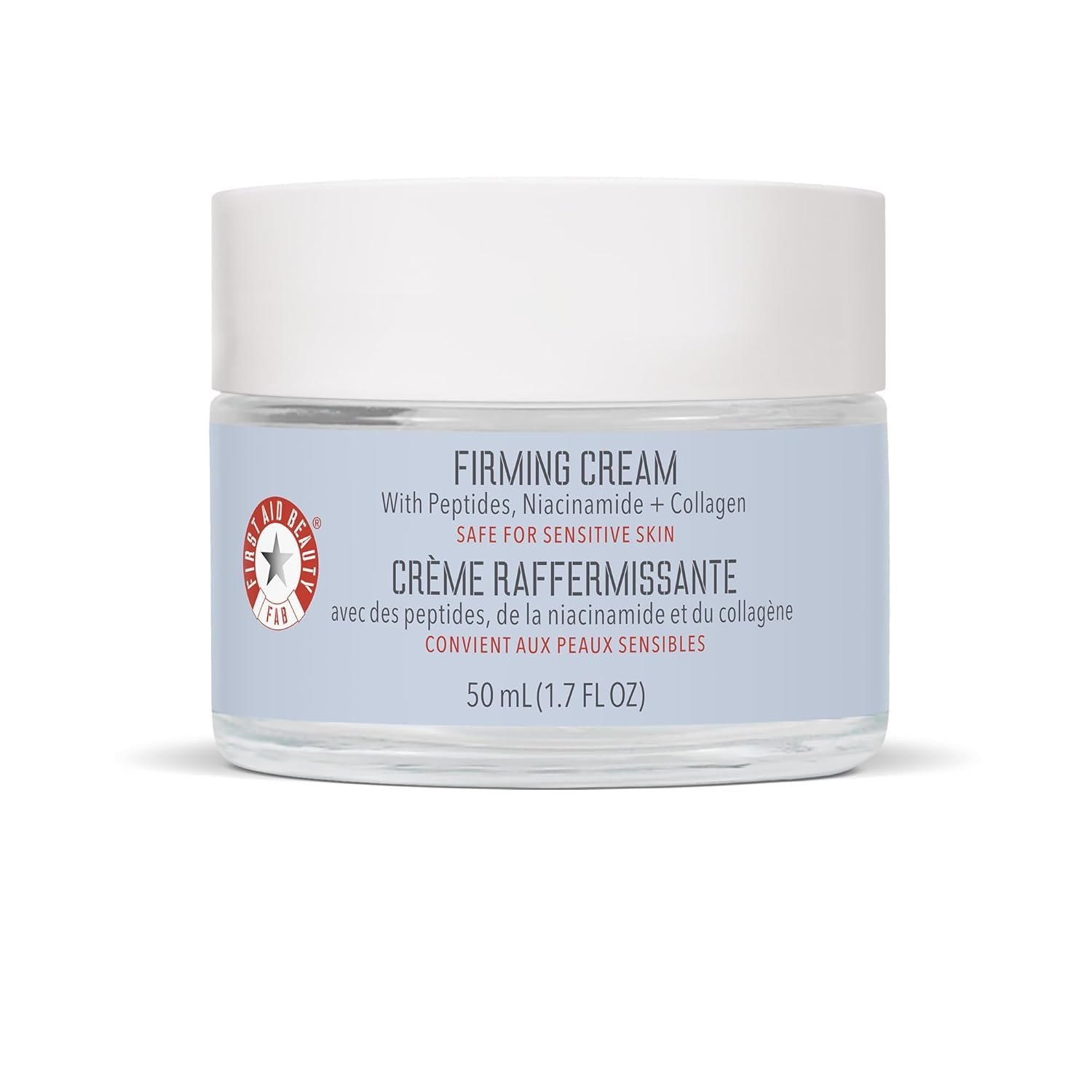 First Aid Beauty Firming Collagen Cream with Peptides + Niacinamide, Anti-Aging Face Moisturizer Reduce Fine Lines and Wrinkles, Non-Comedogenic