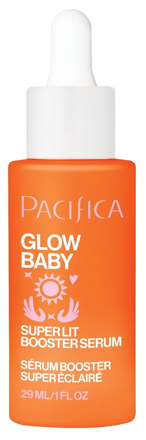 Pacifica Vitamin C Serum for Face – Glow Baby Brightening Facial Serum with Glycolic Acid – Vitamin C Booster Skin Care, Dark Spot Corrector, Vegan Skincare for Glowing Skin, Dermatologist Tested