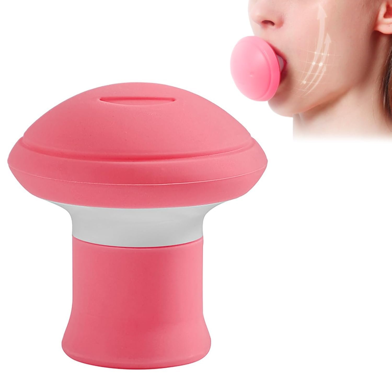 Face Exerciser, Facial Yoga For Skin Tighten Firm,Double Chin Eliminator For Women,Jawline Shaper,Face Shaper,Jaw Exerciser,Face Slimmer For Women And Men Double Chin Eliminator (Pink)