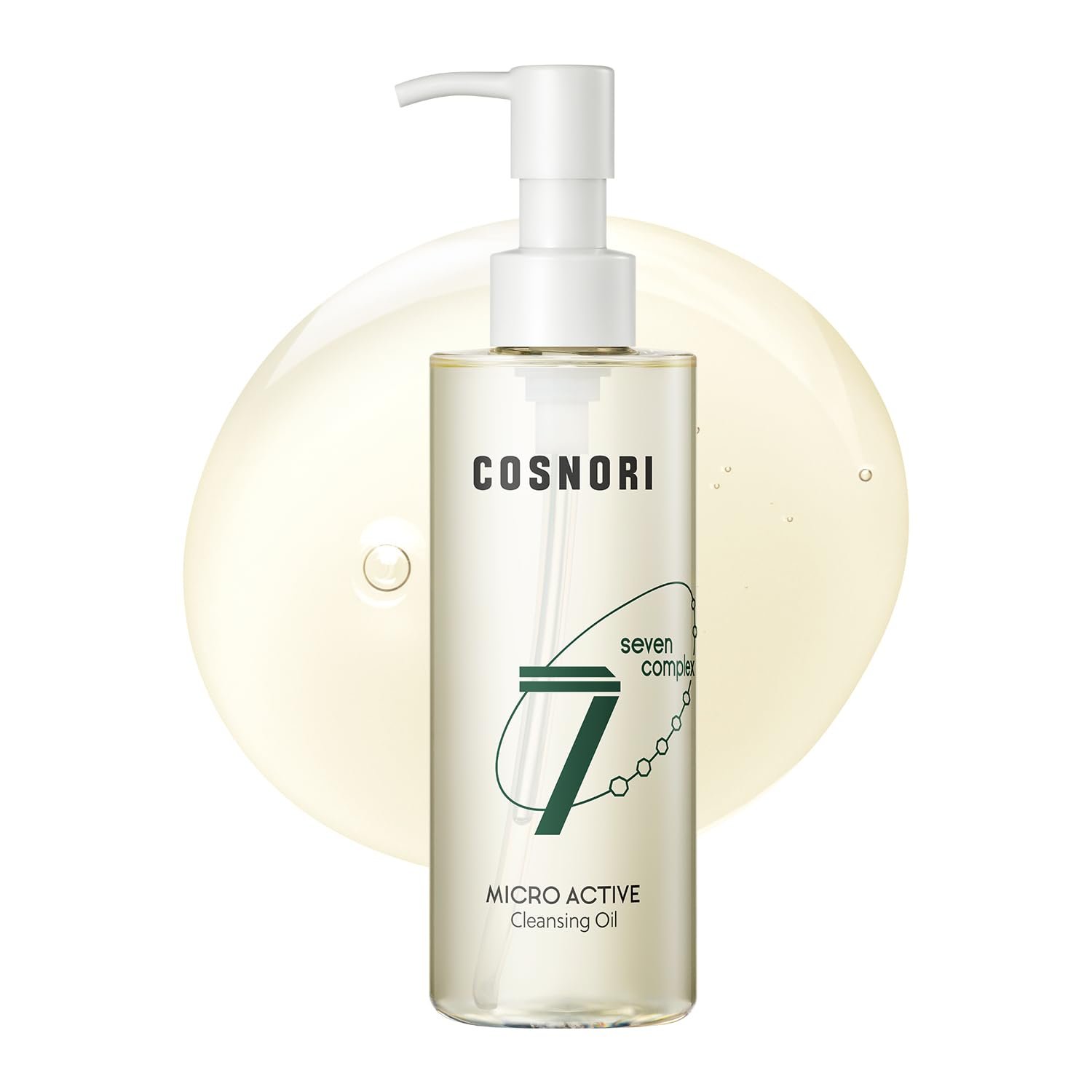 COSNORI 7-Complex Micro Active Cleansing Oil – Korean Vegan Facial Cleansing Oil, Fresh and Light Finish – Gentle Makeup Remover for Face, Hypoallergic, Fermented 7-Oil Complexes, 6.7 fl.oz.