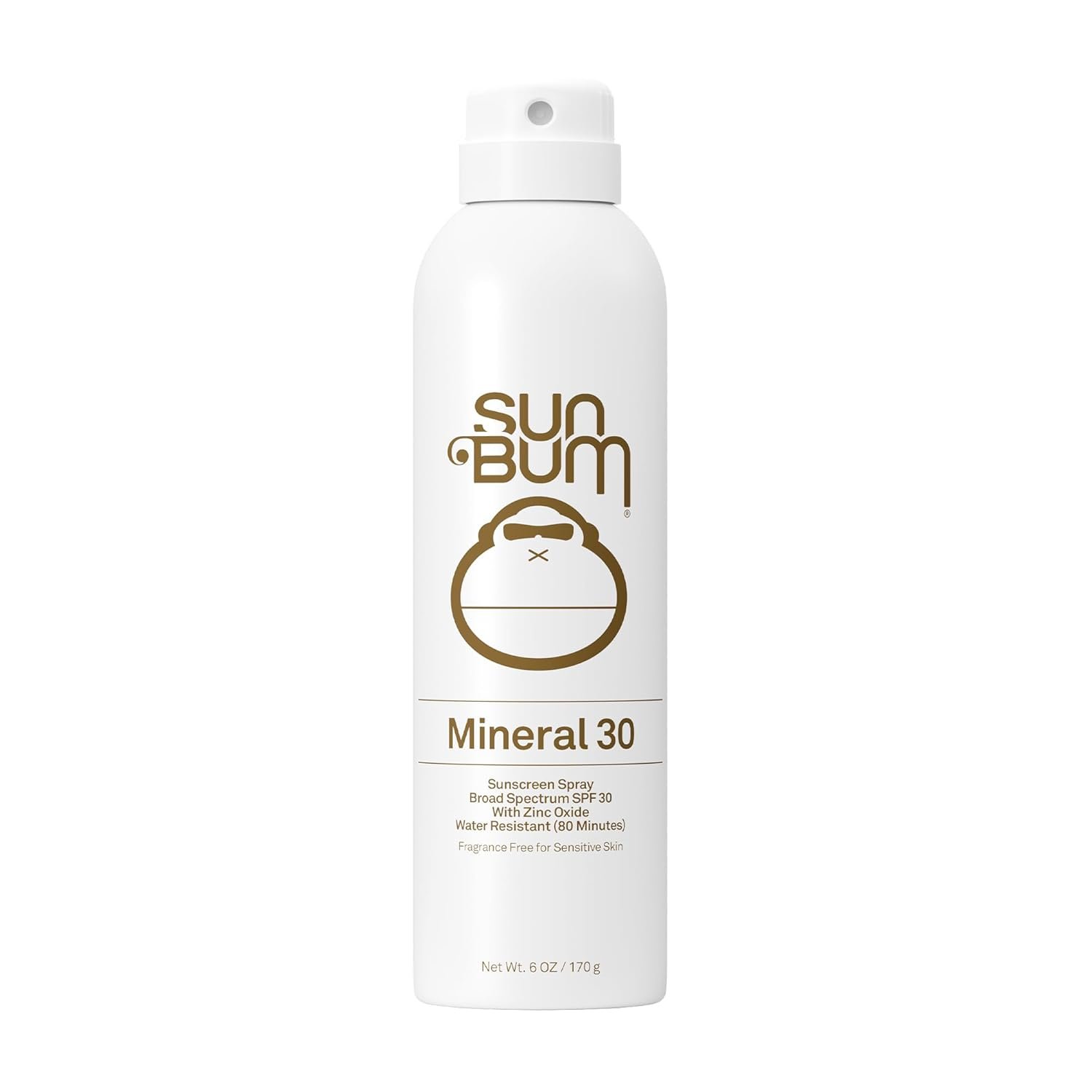 Sun Bum Mineral SPF 30 Sunscreen Body Spray – NEW FORMULA Water-Resistant Broad Spectrum Moisturizing Sunscreen with Vitamin E – Hawaii 104 Act Compliant (Made without Octinoxate & Oxybenzone) – 6 oz