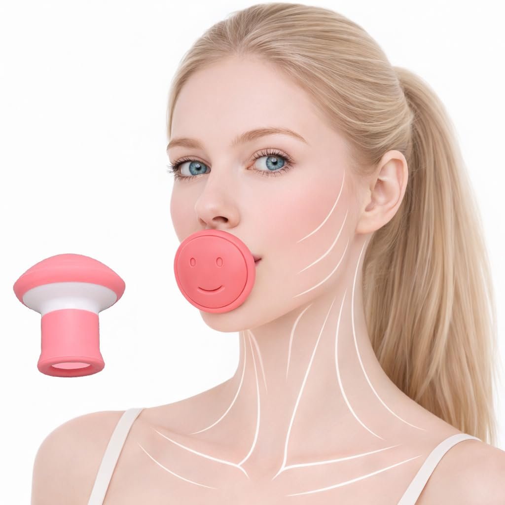 Jaw Exerciser,Double Chin Reducer,Facial Yoga for Skin Tighten Firm,Face Exerciser& Jawline Shaper, Jawline Exerciser, Jaw Trainer,Facial and Neck Exercise for Women and Men (One-)