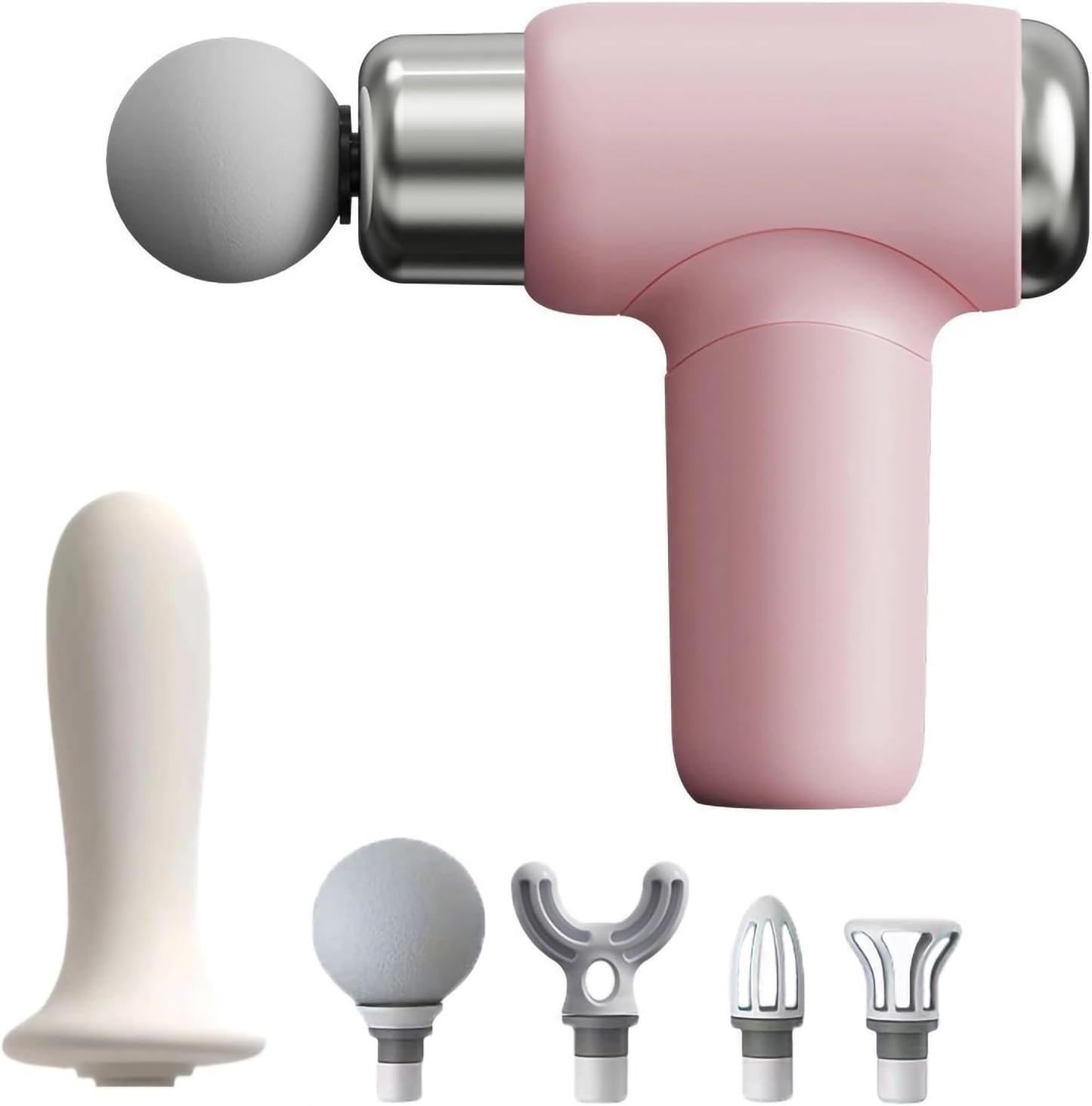 Mini Massage Gun, Powerful Fascial Gun Portable Deep Tissue Percussion Muscle Back Head Massager for Pain Relief with 5 Massage Heads High-Intensity Vibration Rechargeable Small Best Gifts for Dad Mom