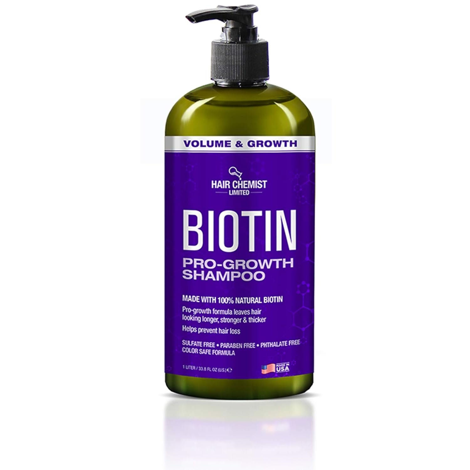 Hair Chemist Biotin Pro-Growth Shampoo 33.8 oz. – Shampoo for Thinning Hair and Hair Loss