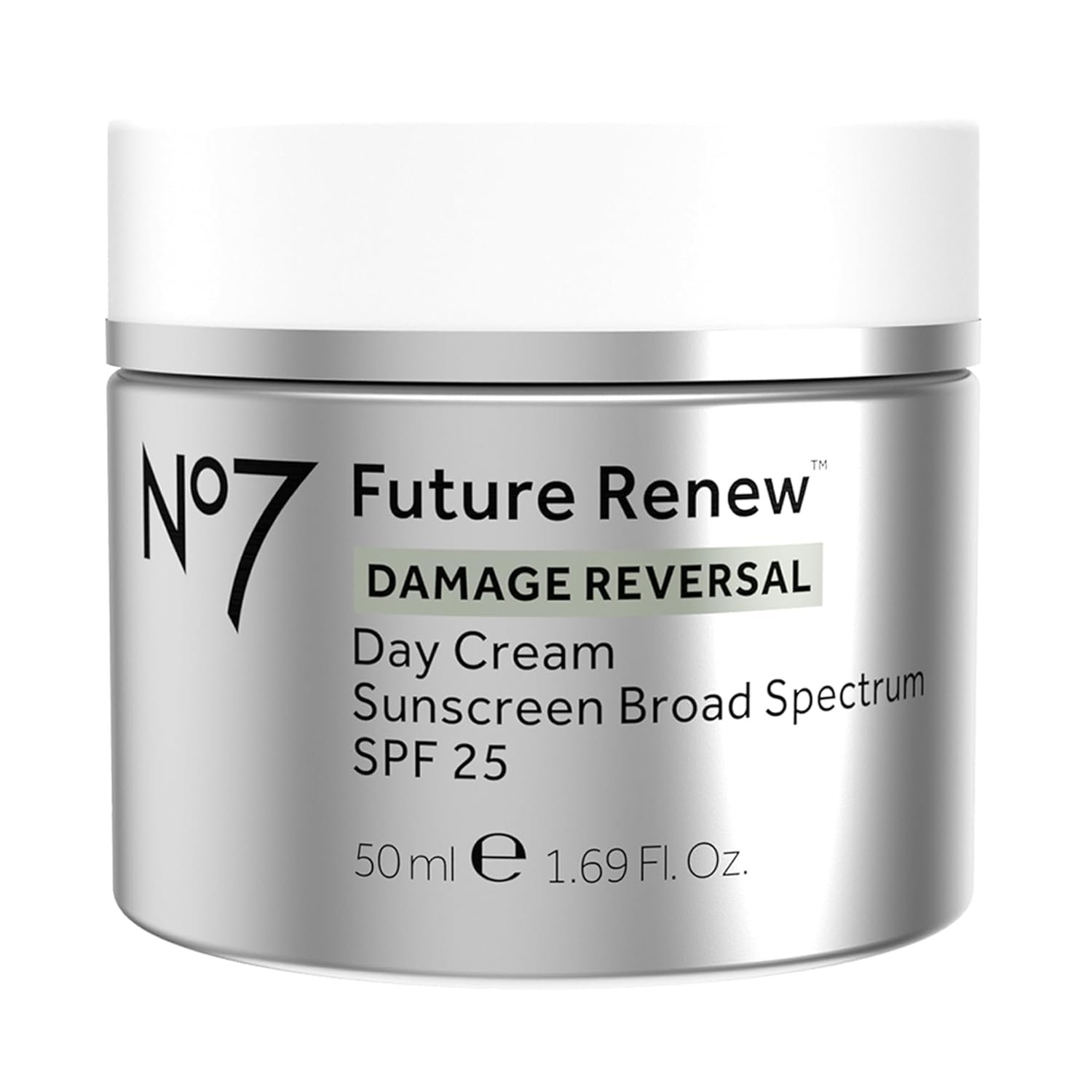 No7 Future Renew Damage Reversal Face Cream with SPF 25 – Anti Aging Face Moisturizer with Skin Firming Benefits – Formulated with Peptide Technology to Protect, Repair & Intensely Hydrate (1.69 Oz)