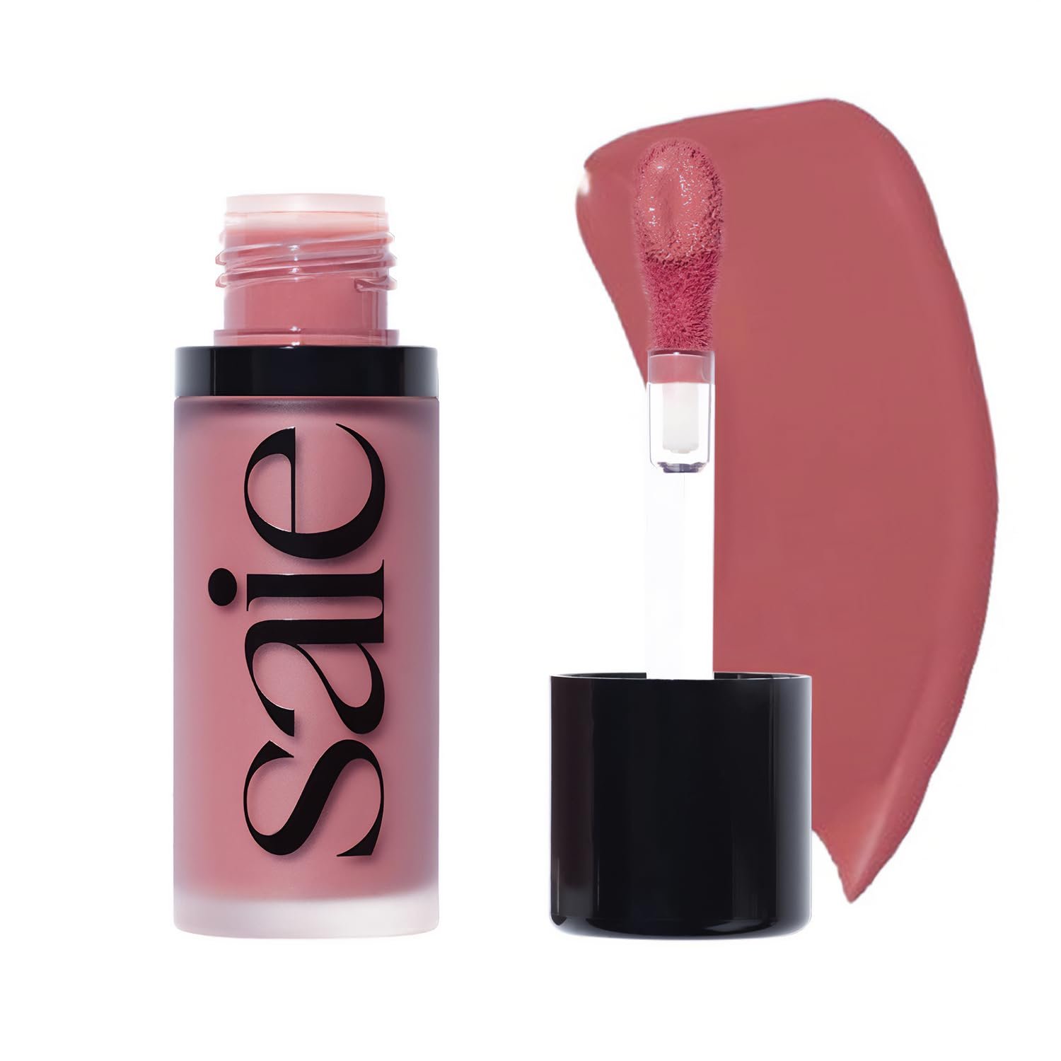Saie Dew Liquid Blush for Cheeks – Hydrating Cream Blush Stick with a Blendable + Buildable Formula – Skincare Infused Dewy Cheek Tint for a Natural Flush – Glowy Makeup Essential – Chilly (.40 oz)