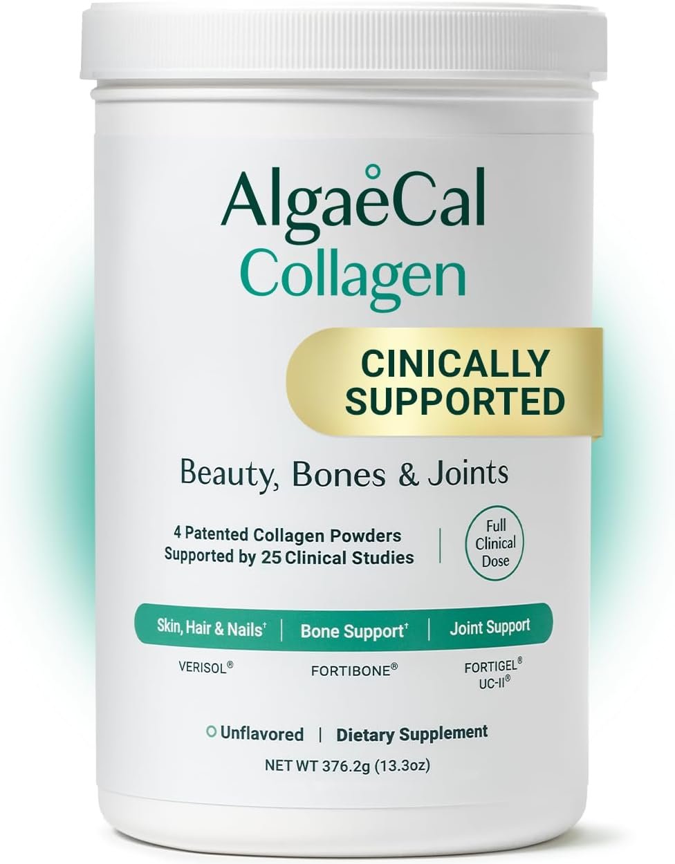 ALGAECAL Collagen Peptides Powder – Multi Collagen Peptides with VERISOL®, FORTIGEL®, UC-II®, FORTIBONE®, Hydrolyzed Collagen for Women & Men, Type 2 Collagen, 30 Servings (1 Pack)