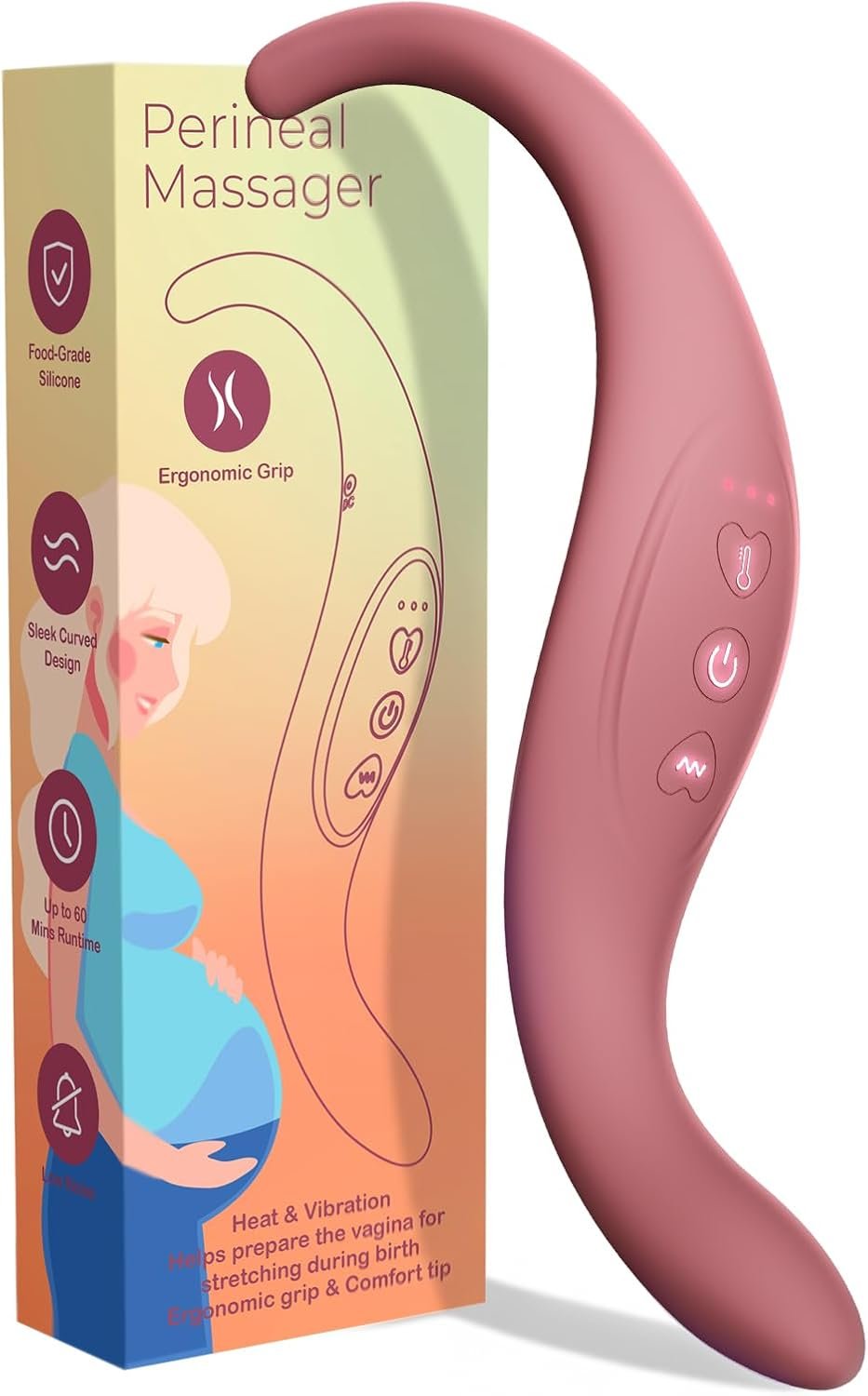 Female Personal Massager – Women Private Care Tool,with 10 Vibration and 3 Heating,Rose Vibrating can Relax Pelvic Floor Muscles and Awaken Internal Tissue Vitality,Prenatal and Postpartum Essentials