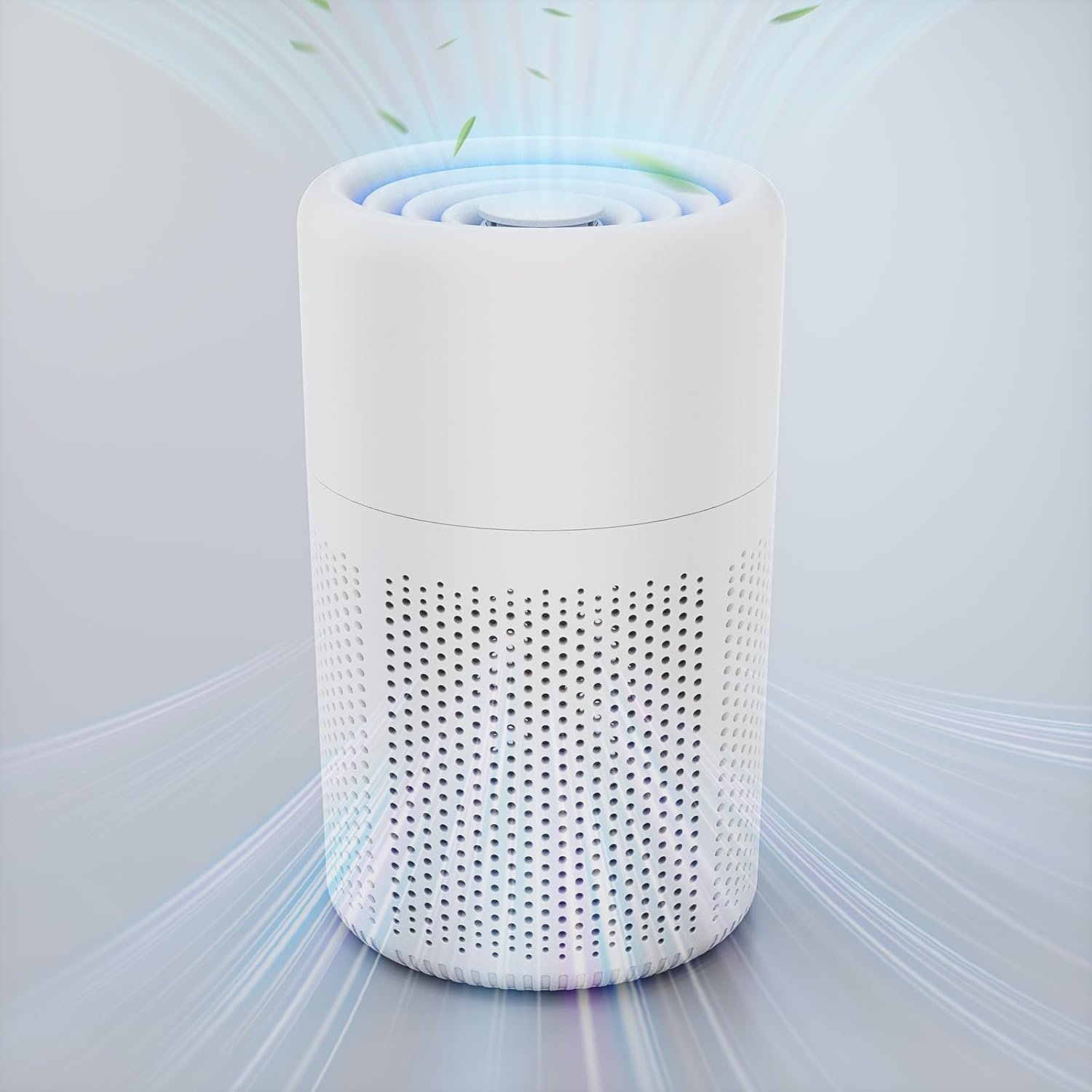 Small Air Purifier for Bedroom & Kitchen, Mini Air Purifier with Fragrance Function and 360° Air Inlet, HEPA Quiet Air Cleaner, Air Cleaner for Pet Odors Dust Smoke and Hair