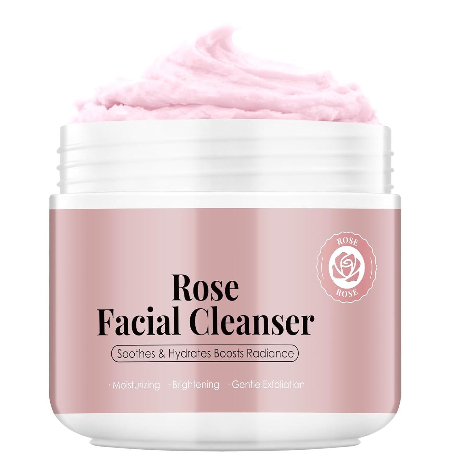 Rose Rice Mochi Face Cleanser Wash Cream,Moisturizing,Deep-Cleansing,Oil Control,Makeup Cleansing Balm for Women for All Skin Types（5.29oz）
