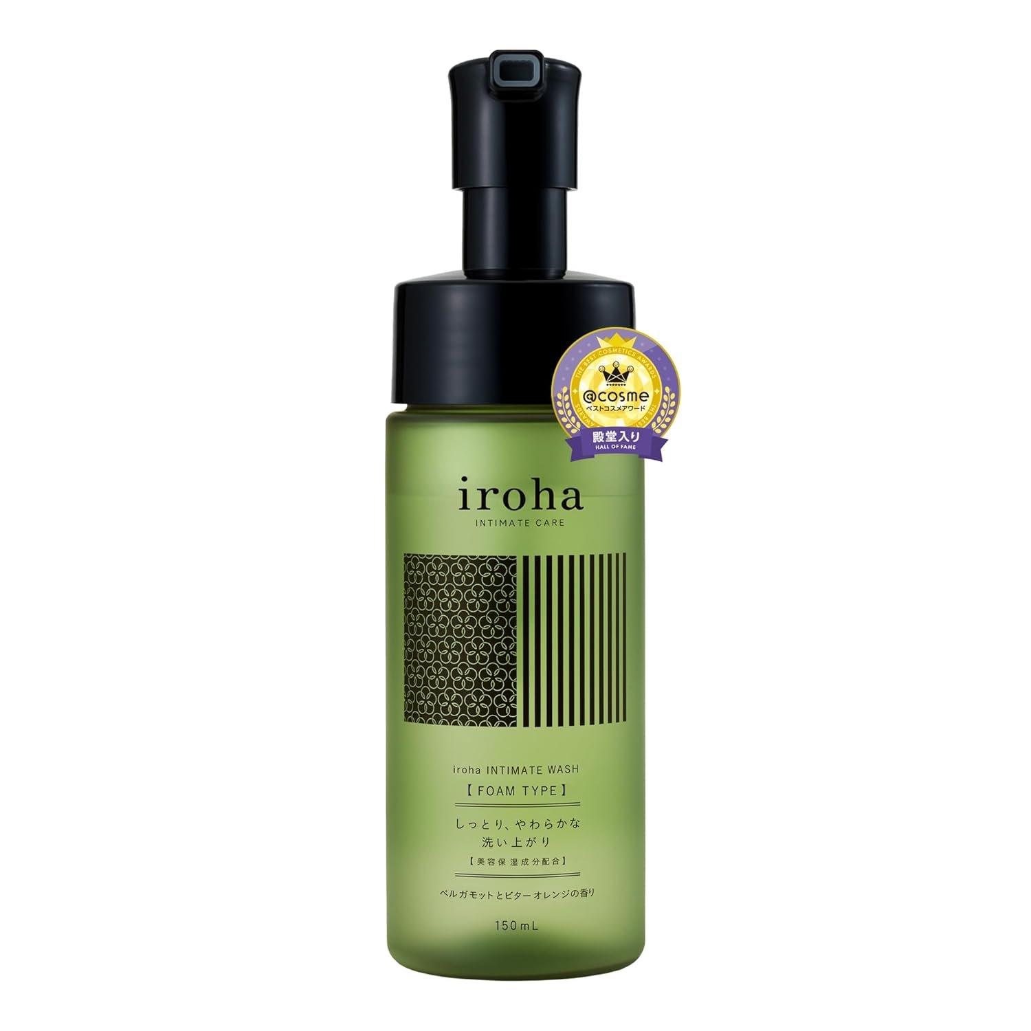 iroha Intimate Care Foam Type- Feminine Wash with Citrus & Bergamot | pH Balanced Refreshing Odor Control Hygiene Care for Women | Made in Japan 5 fl oz