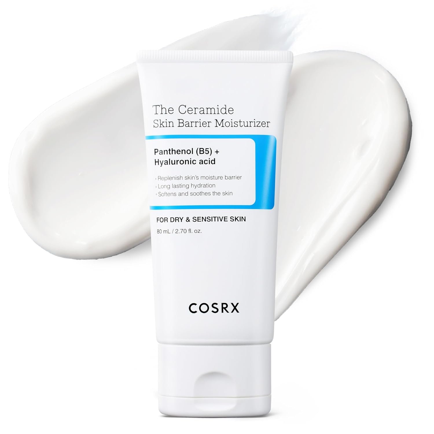 COSRX Ceramide Skin Barrier Moisturizer for Face with 7 Ceramides, Hyaluronic Acid & Panthenol, Barrier Repair Face Cream for Dry & Sensitive Skin, 2.7 oz, Korean Moisturizer, Korean Skin Care